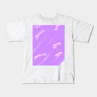 Purple pink watercolor sparkle art Kids T-Shirt